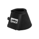 Schwarze Hufschuhe für Pferde von Eskadron, mit einer strukturierten Oberfläche und einem sicheren Riemen mit dem Eskadron-Logo.