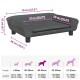 Graues Haustiersofa mit angegebenen Abmessungen: 70 cm (Länge), 48 cm (Breite), 22 cm (Höhe). Tragfähigkeit und Größenleitfaden für Hunde enthalten.