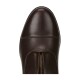 Braune Leder-Ankle-Boots mit einer abgerundeten Spitze und einem seitlichen Reißverschlussdetail.