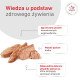 Mokre kawałki karmy dla zwierząt; polski nagłówek 'Wiedza u podstaw zdrowego żywienia'; oznaczenia 'Wysoki poziom białka' i 'Ograniczony poziom'; logo 'Veterinary Nutrition'.