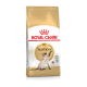 Royal Canin Adult Siamese Katzenfutterbeutel mit einer Illustration einer Siamkatze, die die Ernährung für Katzenrassen betont.