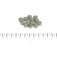 Gruppe kleiner grauer runder Tabletten auf weißem Hintergrund über einem Zentimetermaßstab, markiert 0–6 cm mit 'cm'-Beschriftung.