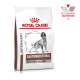 Royal Canin Veterinär Gastrointestinal Hundefutterbeutel, beschriftet mit "Moderate Calorie," mit einer Silhouette eines Hundes und einem Kronenlogo.