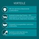 Vorteile: Stärkt die Abwehrkräfte, enthält 40% hochwertige Proteine, reich an Lachs, natürliche Inhaltsstoffe für Katzen.