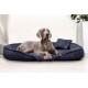 ® XENIA - Orthopädisches Hundebett / Hundesofa anthrazit 1,45 m, 20 cm, 1,05 m