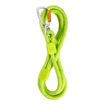 Führleine Rope Helle grüne Hundeleine mit einem Karabinerclip, mit strukturierten Griffen und einem robusten Design.