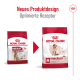 Zwei Säcke Royal Canin Hundefutter: "Medium 7+" und "Medium Adult 7+", mit einem neuen Design und optimierter Rezeptur.