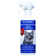 Weiße Sprühflasche mit blauem Etikett und einer getigerten Katze; Text: „BIO SCHUTZ“, „Katzen-Fernhaltespray“ und rotes Siegel „Ohne Lösungsmittel!“