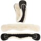 Western Mondgurt anatomisch mit synthetischem Lammfell naturfarben 85 cm
