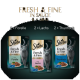 Sheba Fresh & Fine Katzenfutter in Sauce, mit drei Geschmacksrichtungen: Forelle, Lachs und Thunfisch, mit 2 Packungen von jeder Sorte, je 50 g.