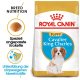 Royal Canin Welpenfutter für Cavalier King Charles, mit einem Welpenbild, Details zur rassespezifischen Ernährung und Gesundheitsunterstützungsansprüchen.