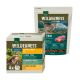 Wilderness Katzenfutterverpackung mit einer Box mit vier 100g "Adult" Portionen (Pure Turkey, Dark Fiord, Ranger's Forest) und einem Trockenfutterbeutel.