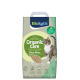 Biokat's Organic Care Pflanzenfaser-Klumpstreu, Duft 'Fresh Green Blossom', mit Bild einer getigerten Katze.