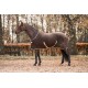 Abschwitzdecke Nevada aus Fleece mit Widerristpolster und Kreuzbegurtung braun 1,65 m
