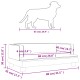 Diagramm eines Hundebetts mit den Maßen: 80x45x30 cm, Innenraum 68x40x6 cm, geeignet für Hunde mit 63 cm (24,9") Länge.