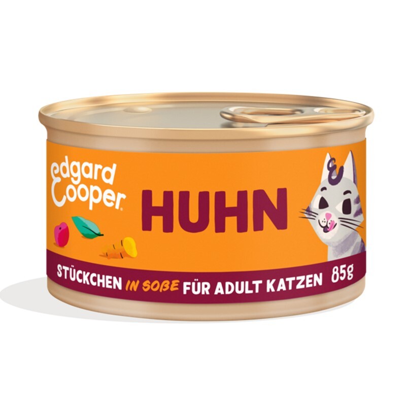Edgard & Cooper Nourriture humide chat adulte morceaux en sauce Poulet 72x85 g