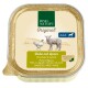 Echte Natur Original-Hundefutterdose mit "Huhn mit Lamm" für Erwachsene, mit Illustrationen eines Huhns und eines Lamms.