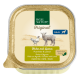 Echte Natur Original-Hundefutterdose mit "Huhn mit Lamm" für Erwachsene, mit Illustrationen eines Huhns und eines Lamms.