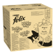 Boîte de friandises Purina Felix Party Mix avec illustration de chat ; texte : Knabber Mix, goody bag, Original Seaside, 2 kcal.