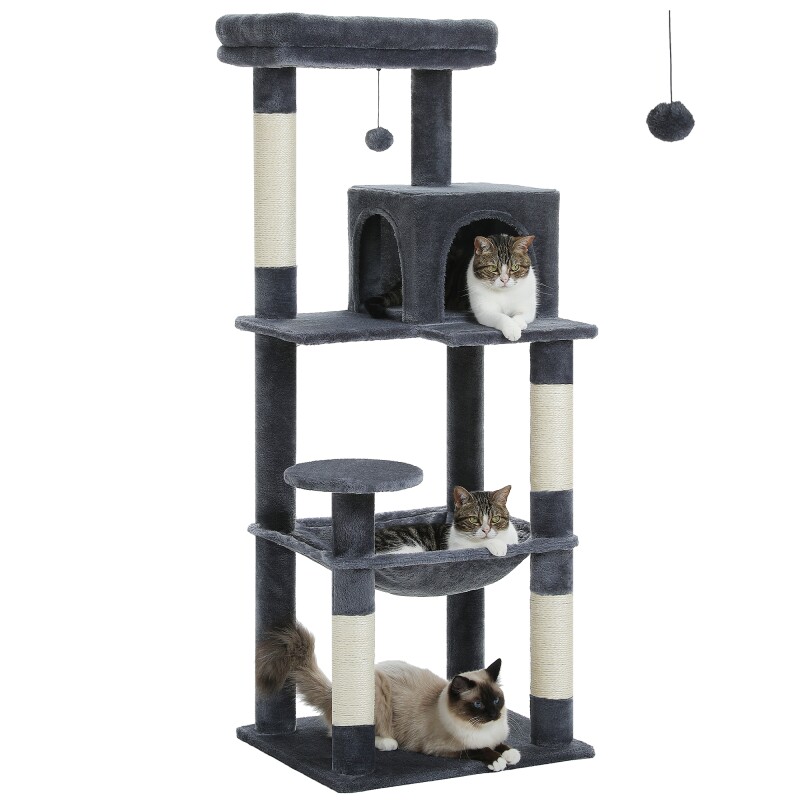Pawz Road Kratzbaum XL für große Katzen mit Hängematte