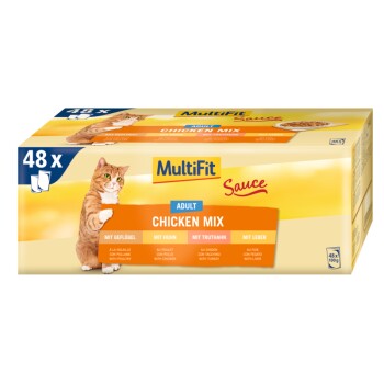 MultiFit Adult Sauce Chicken Mix Multipack 48×100 g