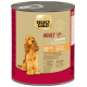 Select Gold Adult Sensitive Hundefutterdose mit Huhn und Reis, mit Bild eines Golden Retrievers und glutenfreiem Label.