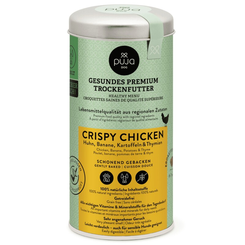 PUJA Premium Trockenfutter für Hunde Crispy Chicken 275g