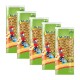 Five packages of MultiFit Kolbenhirse yellow millet for birds, featuring colorful parakeets and finches on the label.