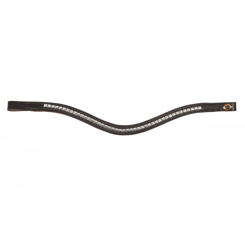 Hans Melzer Horse Equipment Hans Melzer Stirnriemen Kreuth braun/silber WB (Warmblut)
