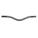 Ein stilvolles braunes Lederhalsband für Hunde mit einem wellenförmigen Design und metallischen quadratischen Verzierungen entlang der Mitte.