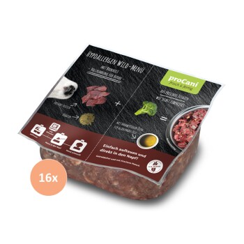 BARF Komplettmenü TK-Blockware Napffertig Hypoallergen Wild 16x500 g