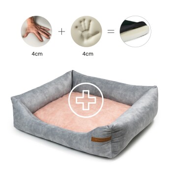Rexproduct Otto Orthopädisches Hundebett Grau S-XL pink L Rexproduct Otto Orthopädisches Hundebett Grau S-XL pink L