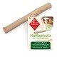 Natürlicher Kaffeewurzel-Kauspielzeug für Hunde, beschriftet mit 'Kaffeewholz aus Haffeebaum', fördert Zahnpflege und Hygiene. Größe S.