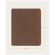 Braune Tiermatte mit den Maßen 30,4 cm mal 24 cm, mit weicher Textur und umrandetem Design, auf einem hellen Hintergrund ausgestellt.