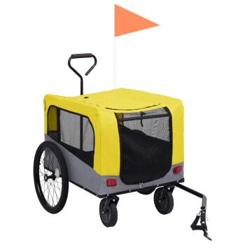 2-in-1 Fahrradanhänger gelb