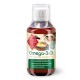Flasche mit Omega-3-Öl für Hunde, beschriftet 'Chrono Balance', die essentielle Fettsäuren und Vorteile für Knochen, Immunsystem, Haut und Fell hervorhebt.