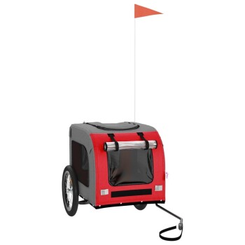 Fahrradanhänger Hund 125 x 64 x 66 cm (L x B x H) rot