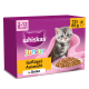 Whiskas Junior Katzenfutterbox mit Kätzchen und Schale; sichtbarer Text: '2–12 Monate', 'Geflügel Auswahl in Gelee', '12x 85g'