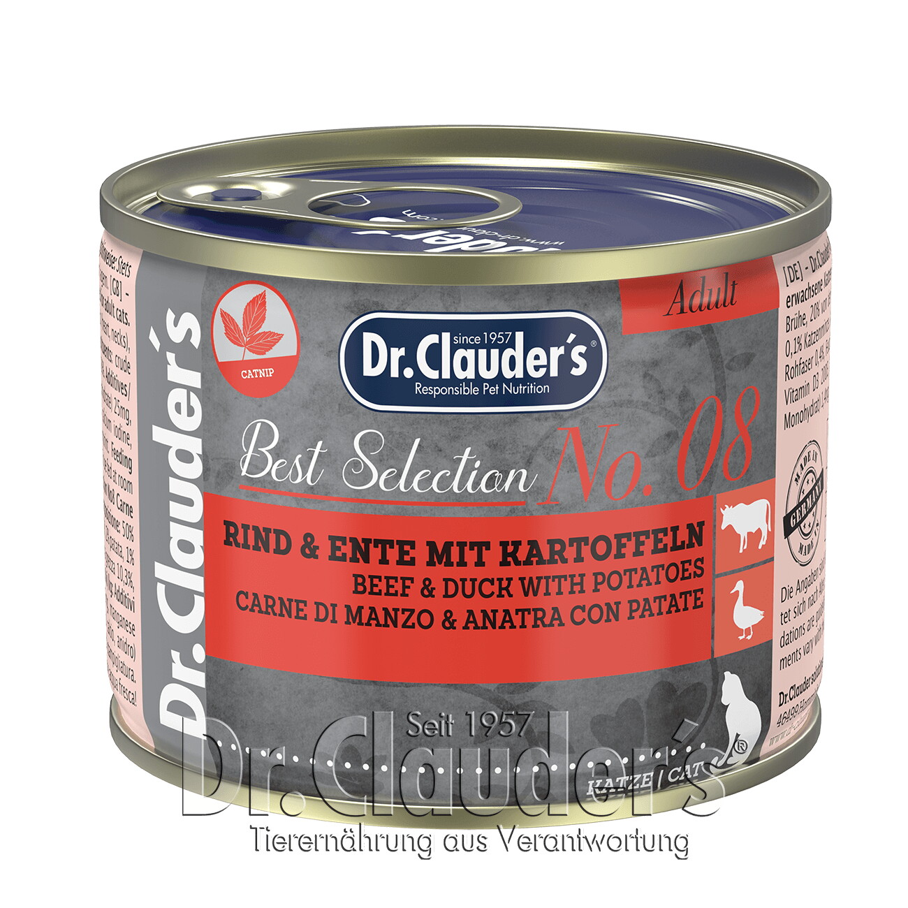 Dr. Clauder's Best Selection No8 Rind & Ente mit Kartoffeln 12x200 g