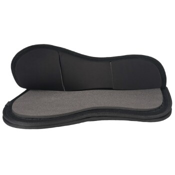 Schwarze Haustierpflegeunterlage mit konturiertem Design, mit einer weichen, gepolsterten Oberfläche für Komfort und Unterstützung.