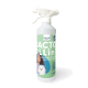 250ml BACTO ALLinT Haustier-Reinigungssprayflasche mit grünem Etikett, weißem Hundebild und deutschem Text zur Geruchsneutralisation.