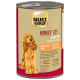 Select Gold Adult Sensitive Hundefutterdose mit Huhn und Reis, mit Golden Retriever und glutenfreier Formel.