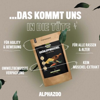 ALPHAZOO Grünlippmuschel-Pulver für Hunde und Katzen 250 g