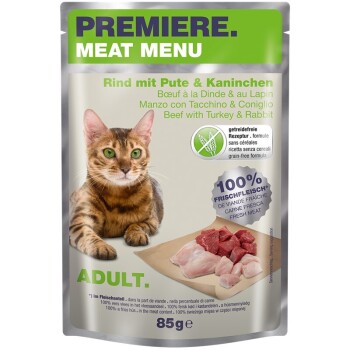 Meat Menu Adult 12x85g Rind mit Pute & Kaninchen