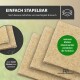 Gestapelte beige saugfähige Käfigmatten mit deutschem Hinweis ‚EINFACH STAPELBAR‘, vermerkt 5 mm/10 mm Größen, Rohrschneider-Logo
