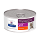 Karma w puszce dla kotów oznaczona "Thyroid Care y/d™ z Kurczakiem" od Hill's Prescription Diet, z wizerunkiem kota i napisem "Wyłącznie weterynaryjny".