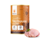 Dosen-Haustierfutter mit der Aufschrift "Balloony Sensitive Truthahn + Kartoffel," mit einem Rezept für Truthahn und Kartoffeln, mit einem Nettogewicht von 400g.