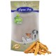 Verpackung von Lyra Pet Hundeleckerlis mit dem Text "Lyra Nature Power" und Bildern eines Hundes, einer Katze und eines kleinen Hundes, mit Leckerlis davor.