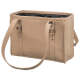 Beige Haustiertragetasche mit schwarzem Innenraum, mit zwei stabilen Griffen und einem geräumigen Design zum Transport von Haustieren.