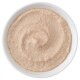 White bowl filled with creamy beige wet pet food with a smooth, slightly textured surface.